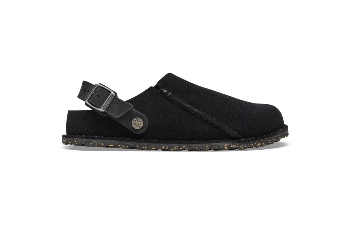 Birkenstock Lutry Premium Suede Leather Black Narrow