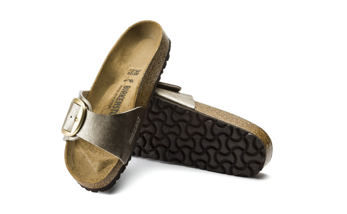 Birkenstock Madrid Big Buckle Birko-Flor Graceful Taupe Narrow