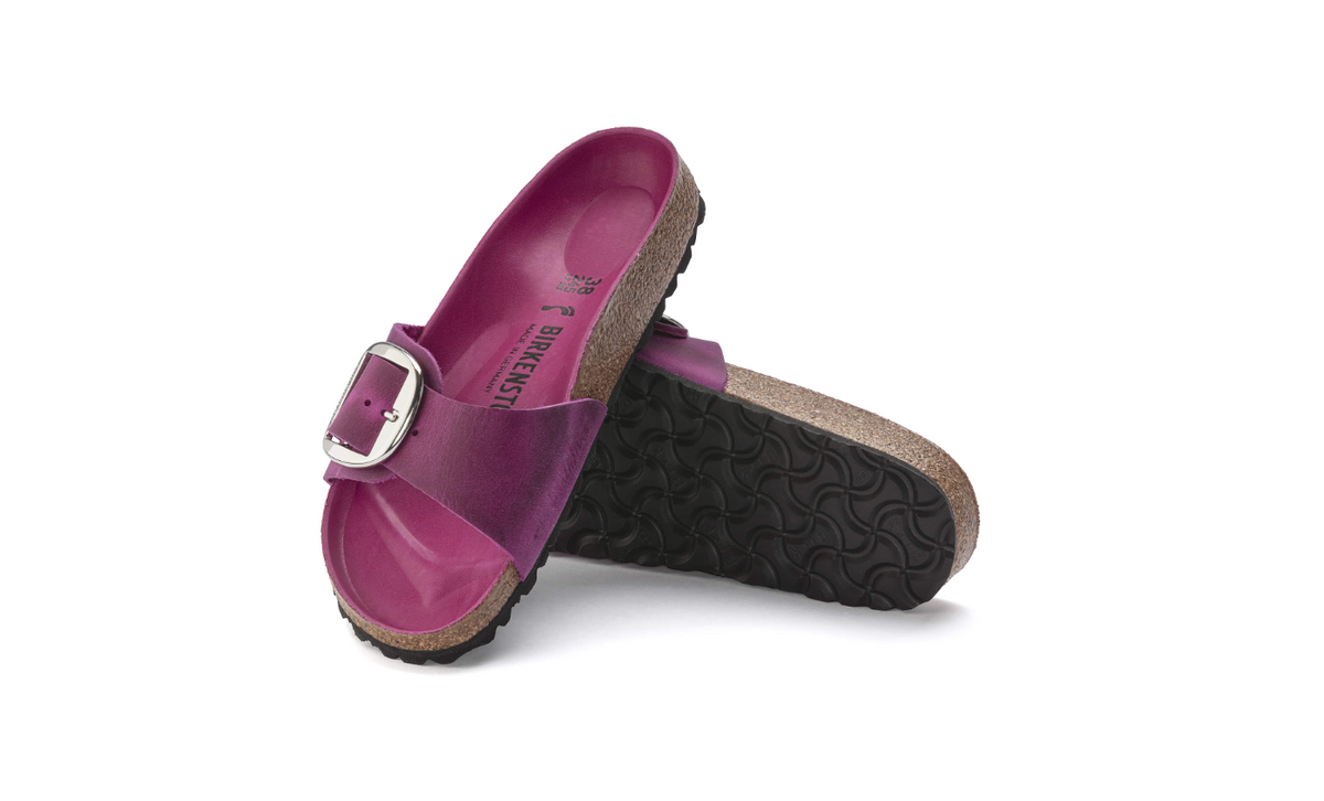 Birkenstock Madrid Big Buckle Oiled Leather Festival Fuchsia Narrow