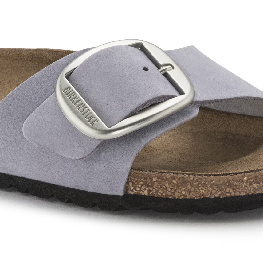 Birkenstock Madrid Big Buckle Nubuck Leather Purple Fog Narrow
