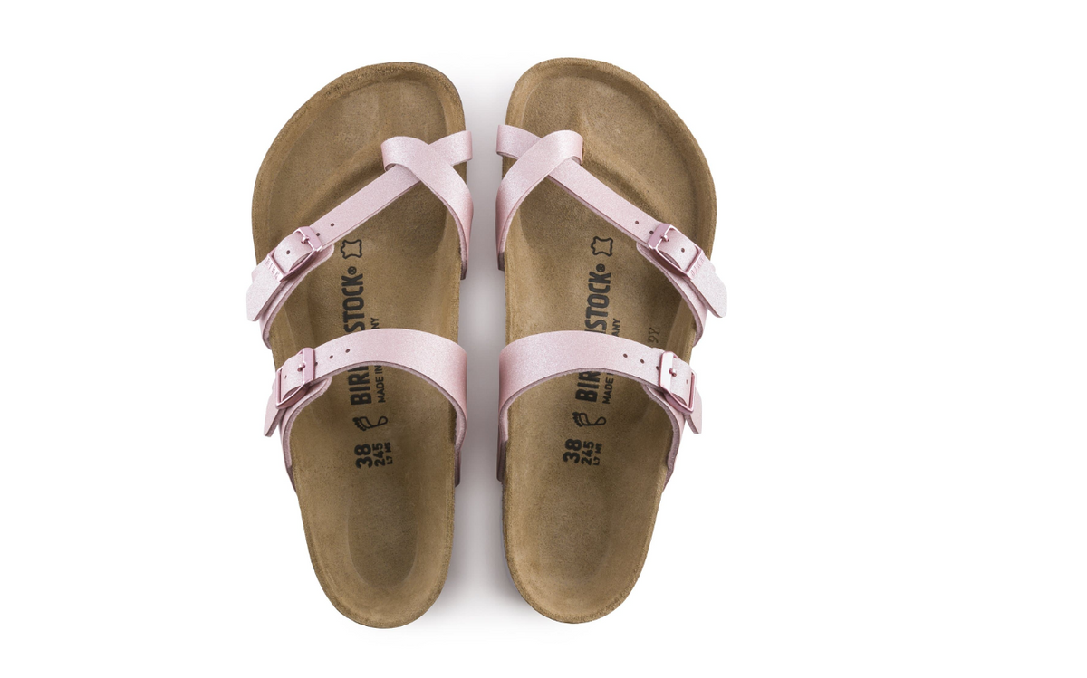 Birkenstock Mayari Birko-Flor Icy Metallic Old Rose Regular