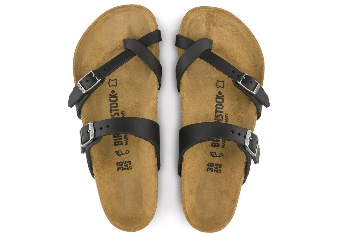 Birkenstock Mayari Oiled Leather Sandal Black Regular