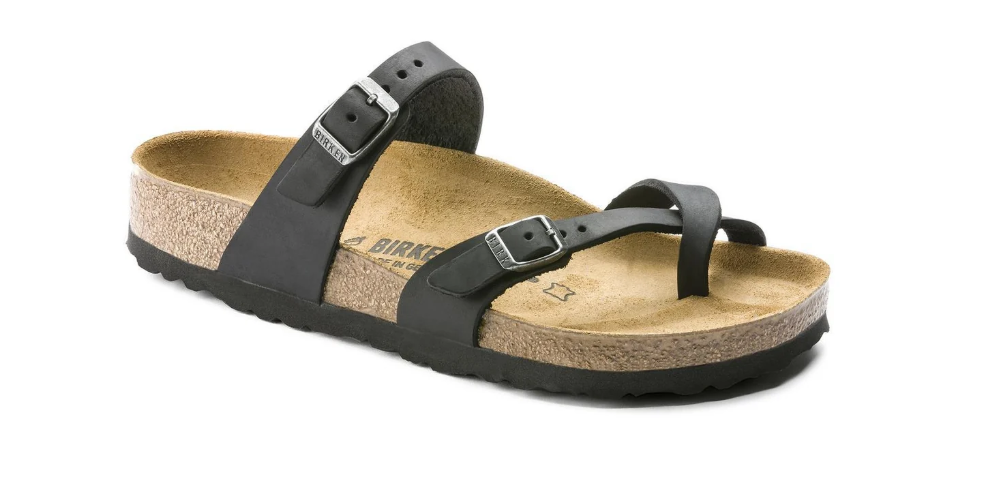 Birkenstock Mayari Oiled Leather Sandal Black Regular