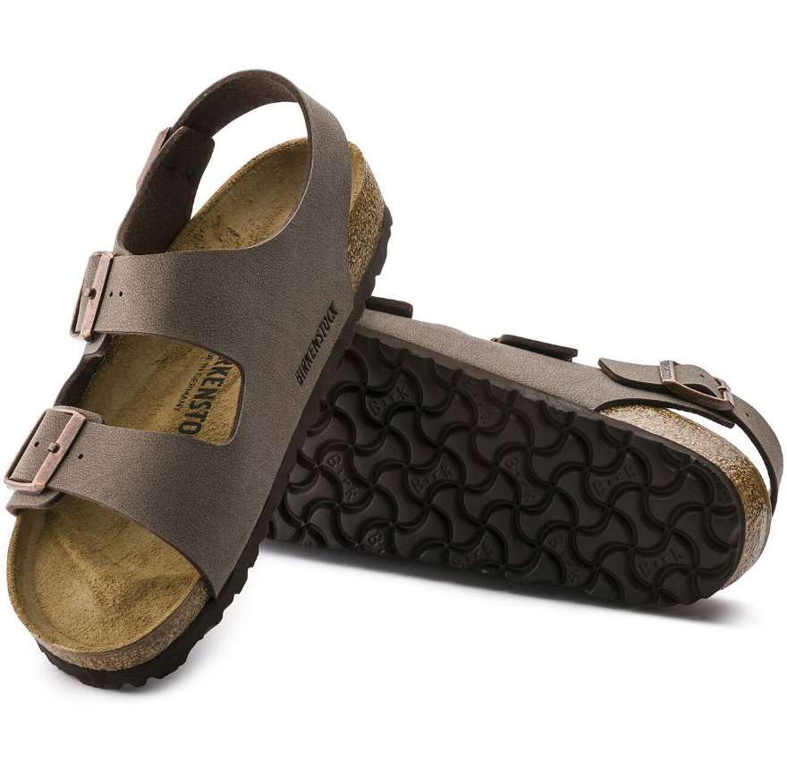 Birkenstock Milano Birkibuc Mocha Narrow Sandals