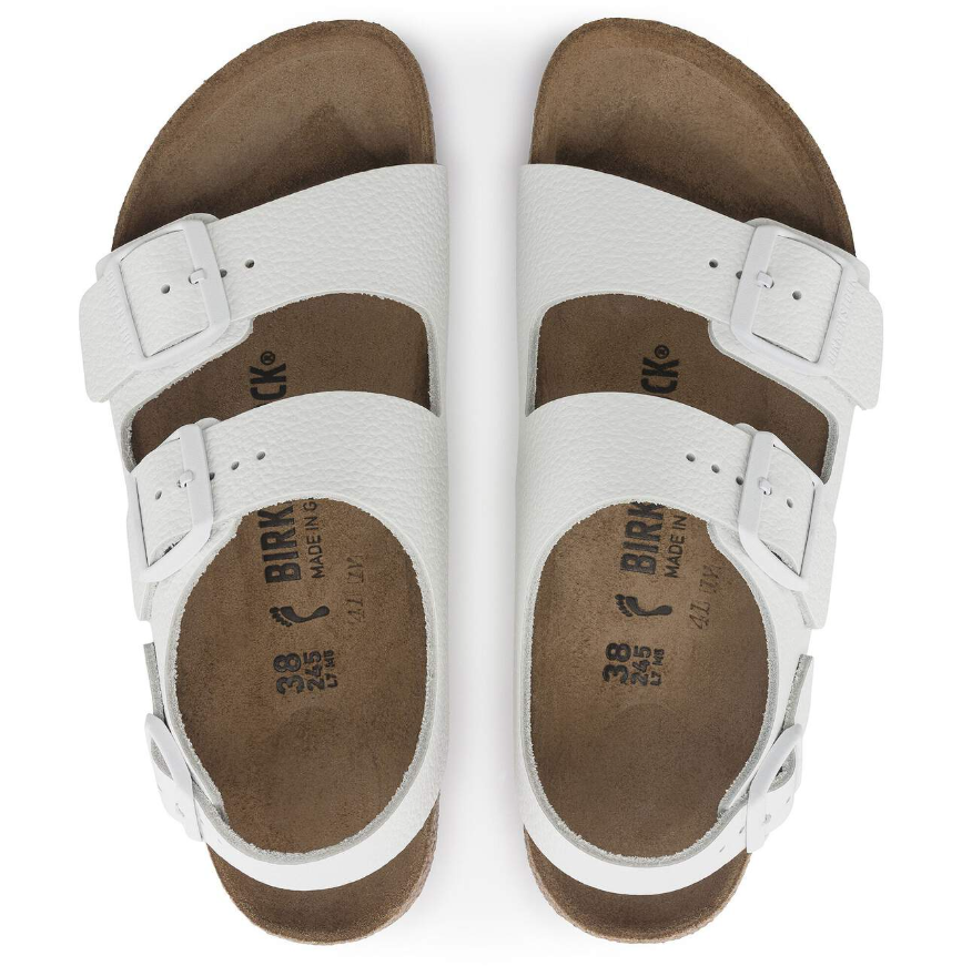 Birkenstock Milano Leather White Narrow Sandals