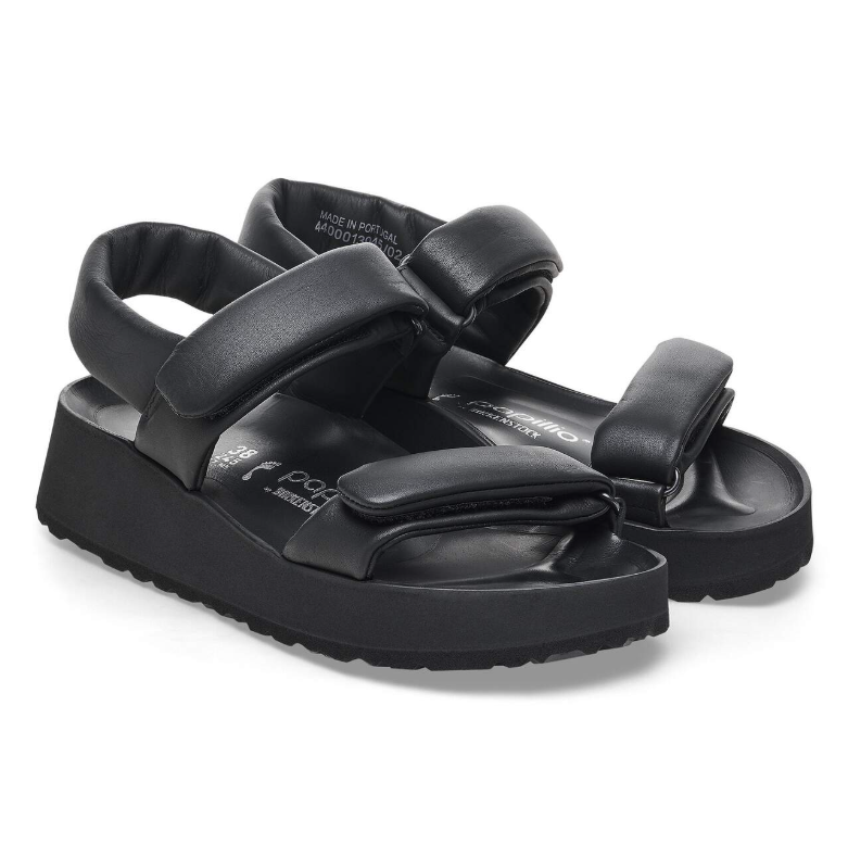 Birkenstock Theda Natural Leather Sandals Black Narrow