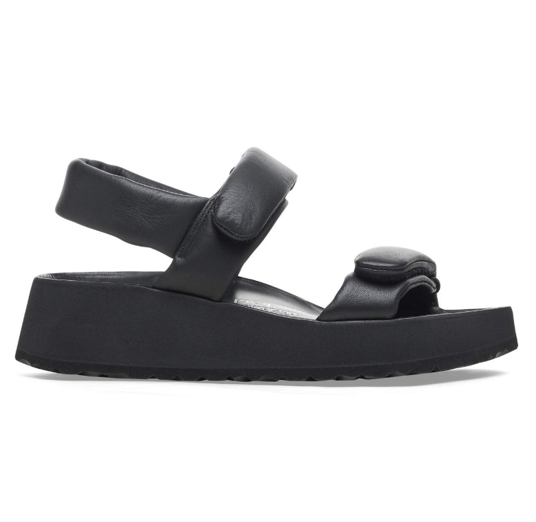 Birkenstock Theda Natural Leather Sandals Black Narrow