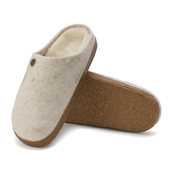 Birkenstock Zermatt Shearling Wool Felt Ecru Narrow