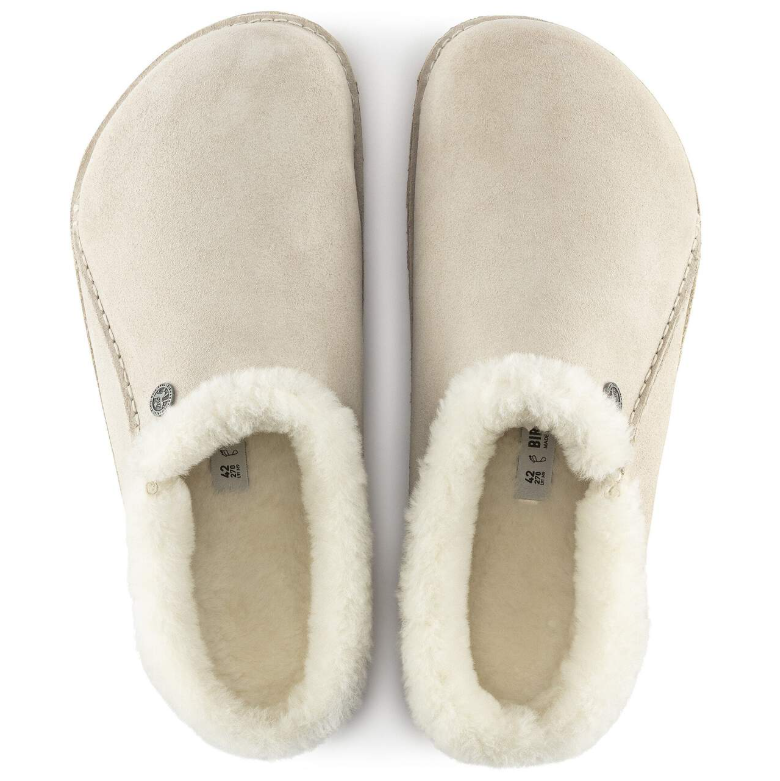 Birkenstock Zermatt Premium Suede Leather Antique White Narrow