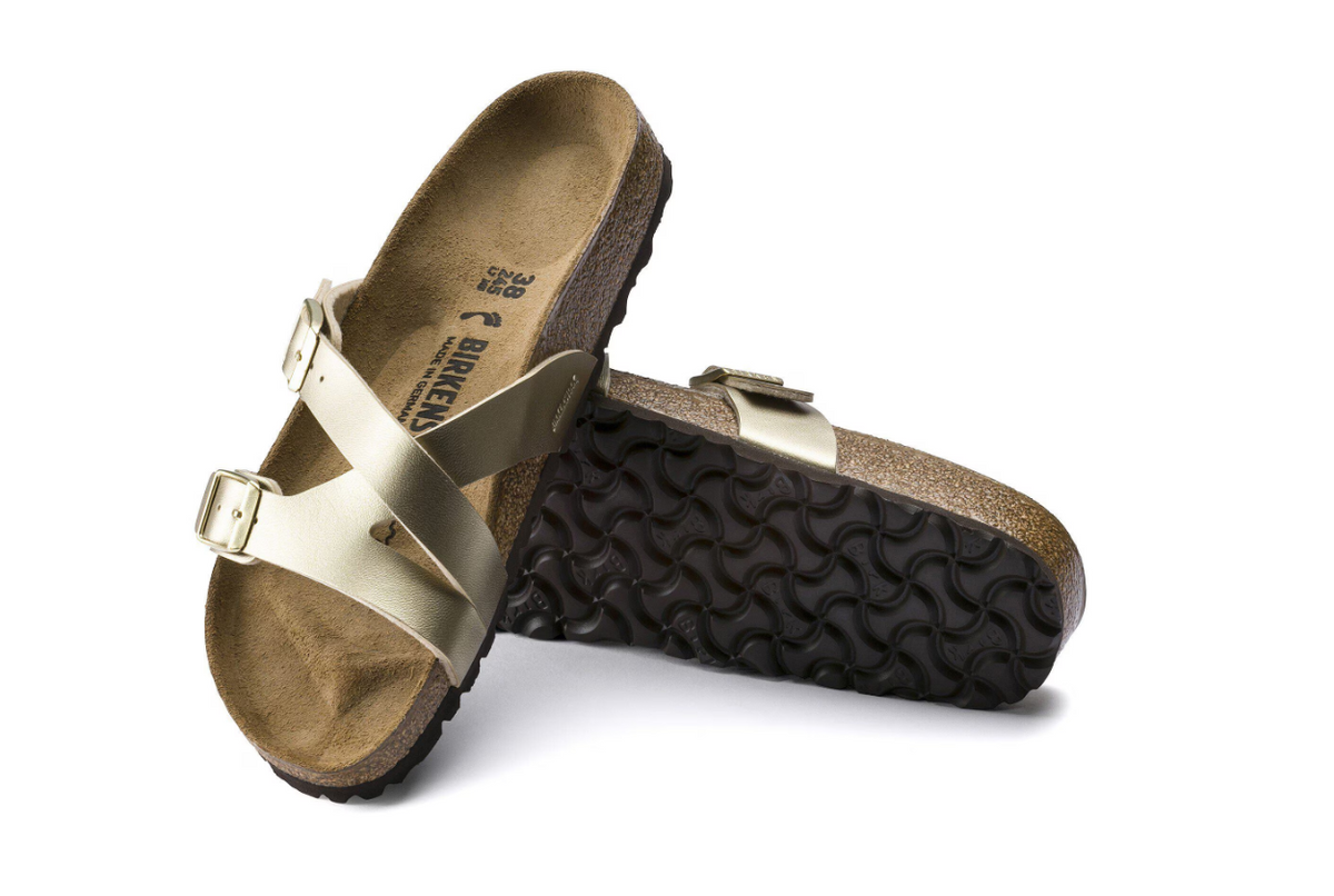 Birkenstock Yao Birko-Flor Gold Sandals Narrow