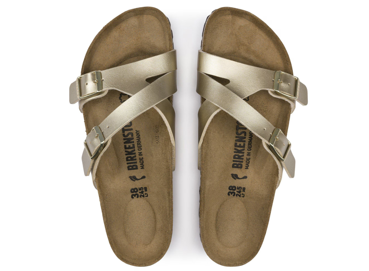 Birkenstock Yao Birko-Flor Gold Sandals Narrow