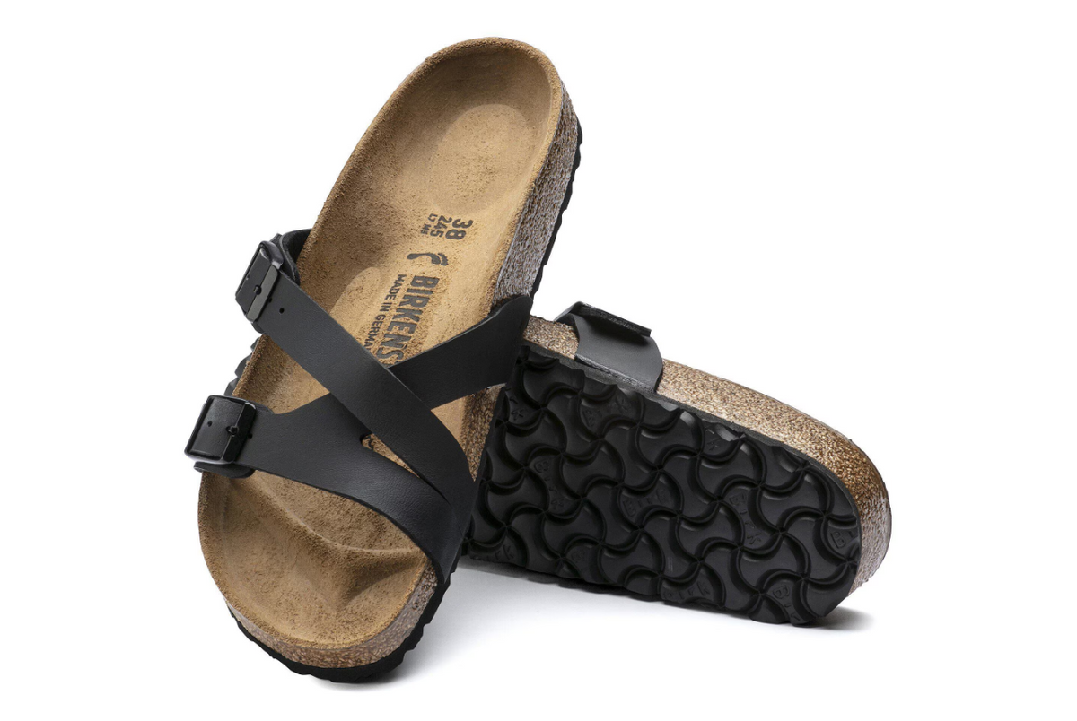 Birkenstock Yao Birko-Flor Black Sandals Narrow