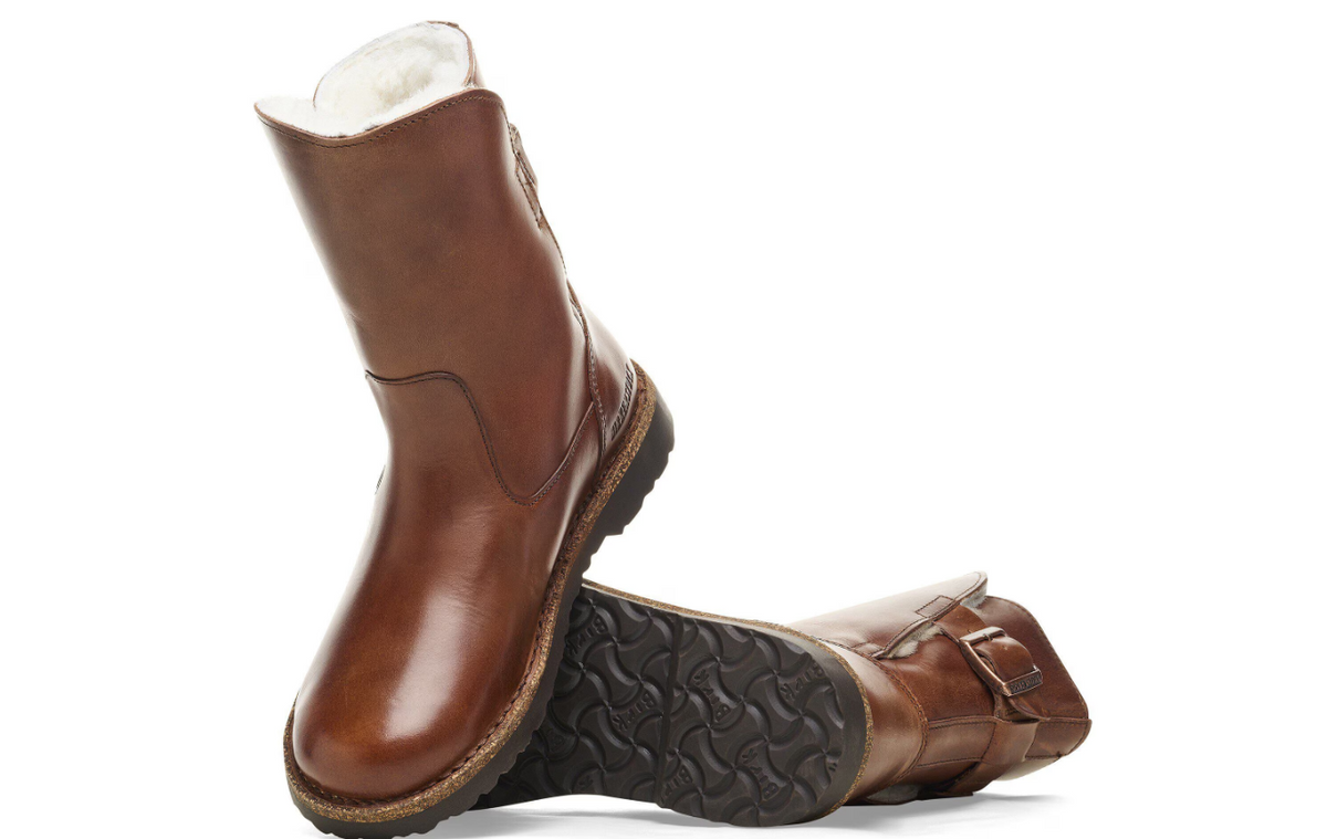 Birkenstock Uppsala Shearling Leather Cognac Regular