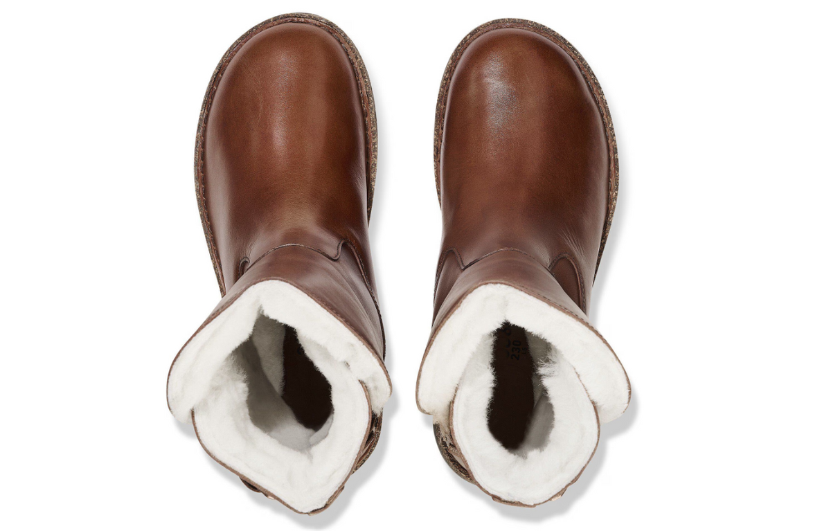 Birkenstock Uppsala Shearling Leather Cognac Regular