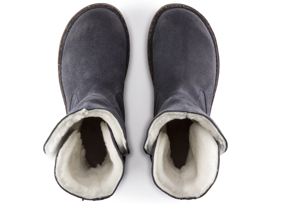 Birkenstock Uppsala Shearling Suede Leather Graphite Regular