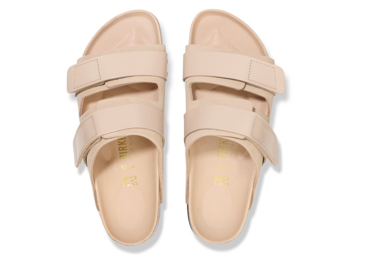 Birkenstock Uji Nubuck Leather Sandals New Beige Narrow