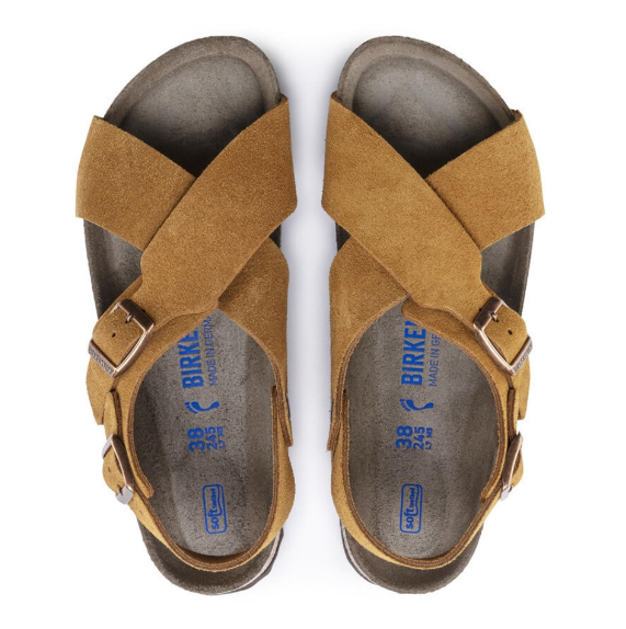 Birkenstock Tulum Soft Footbed Suede Leather Mink Narrow