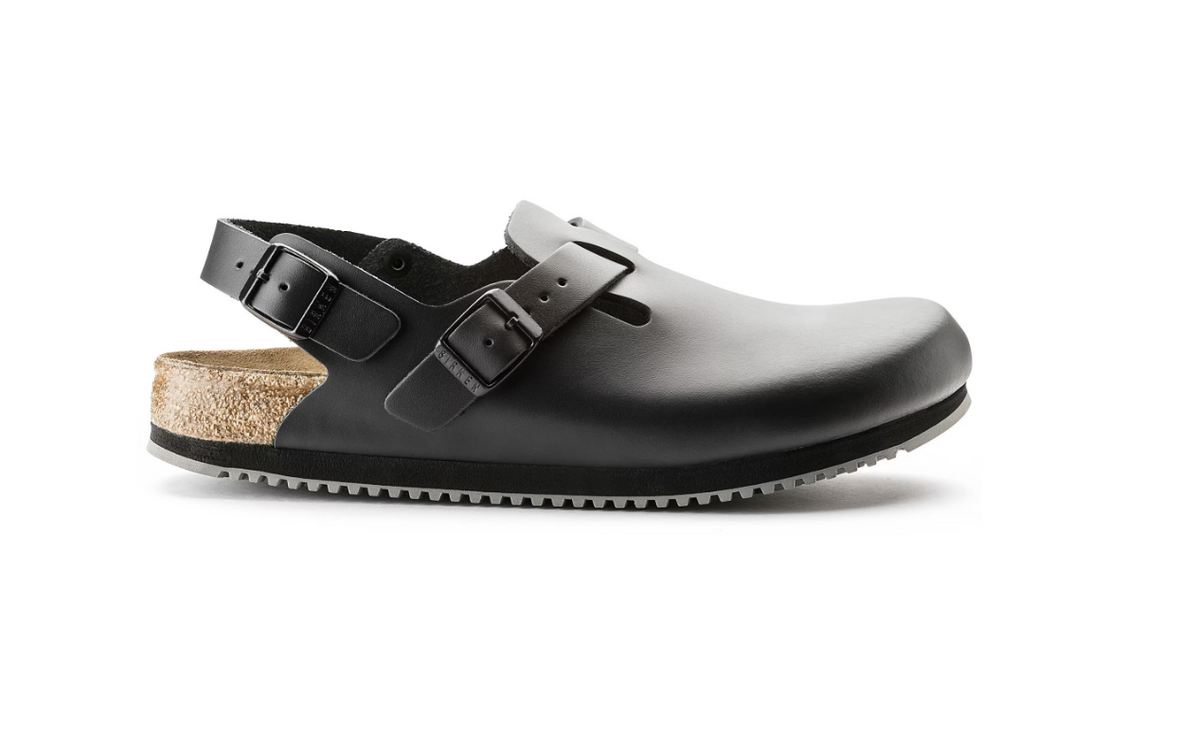 Birkenstock Tokio Super Grip Leather Black Regular