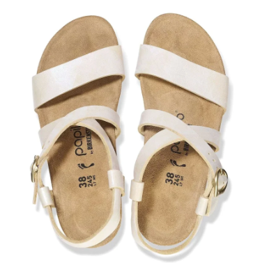 Birkenstock Papillio Sibyl Ring-Buckle Metallic Silver Narrow