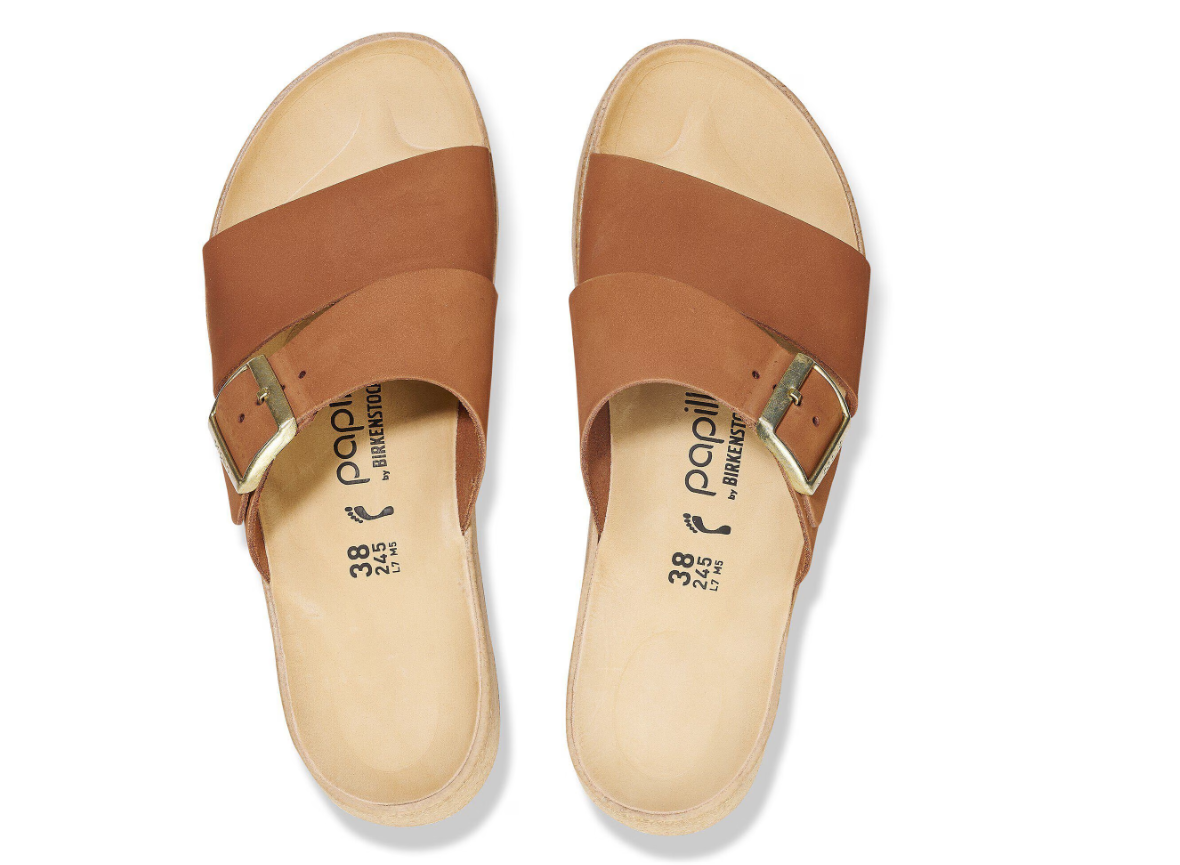 Birkenstock Papillio Almina Nubuck Leather Sandals - Pecan Narrow