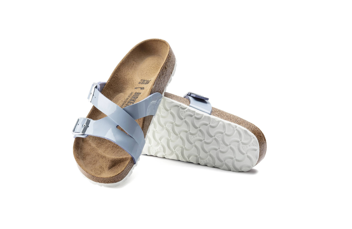 Birkenstock Yao Balance II Birko-Flor Patent Dove Blue Narrow