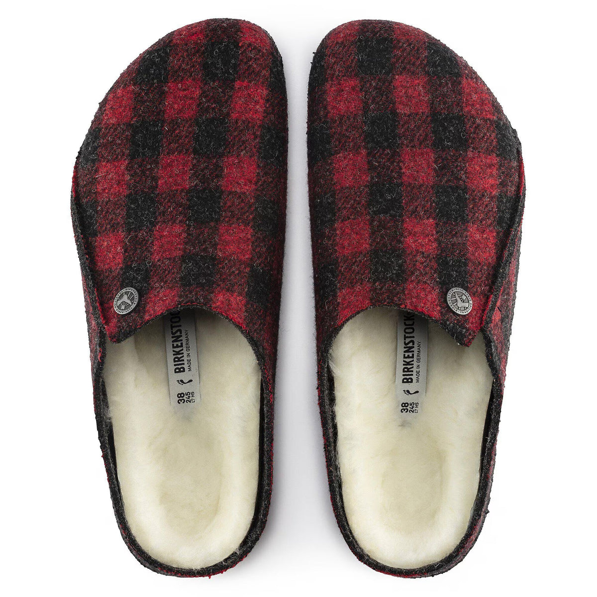 Birkenstock Zermatt Shearling Shearling Wool Felt Clogs - Red - Narrow