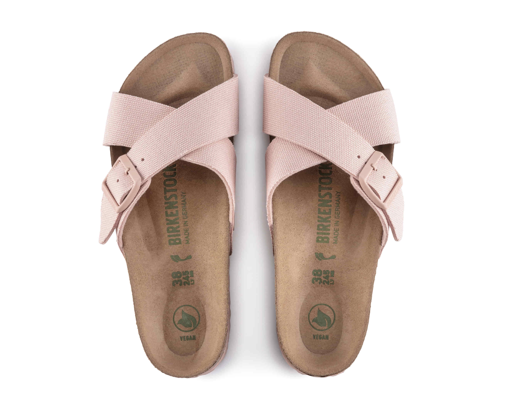 Birkenstock Siena Vegan Textile Soft Pink Sandals Narrow