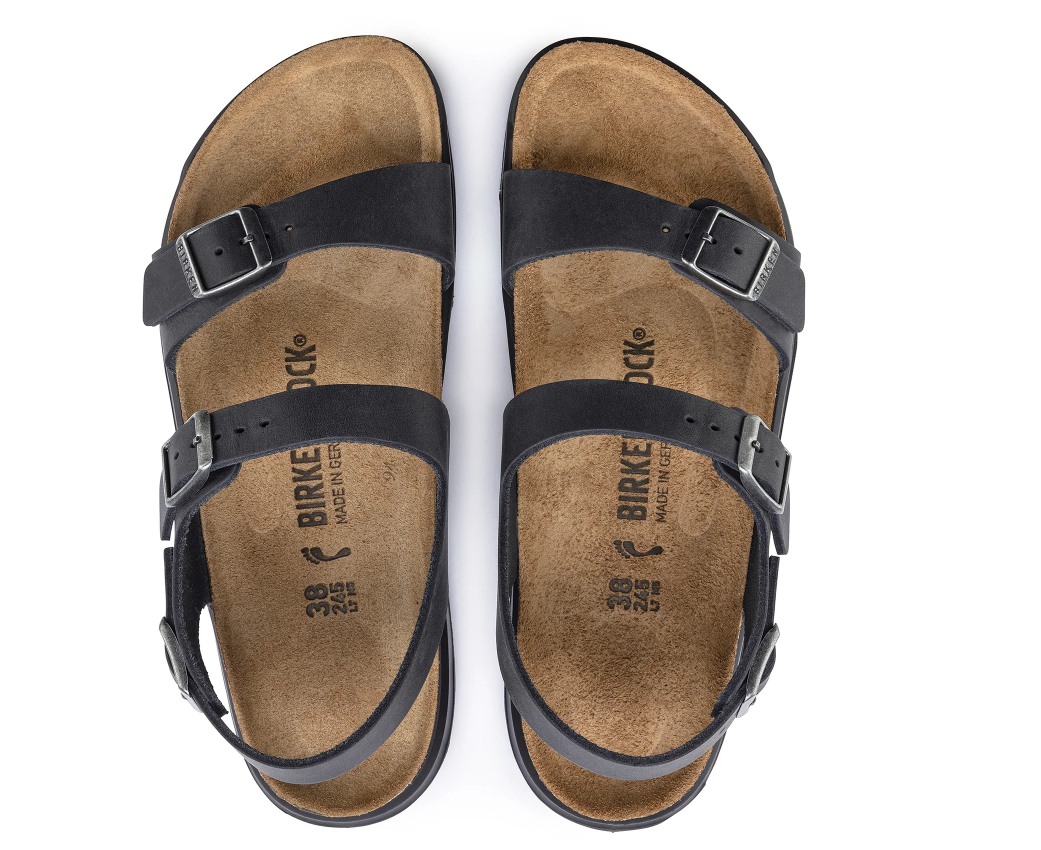 Birkenstock Sonora Women's Oiled Leather Sandals - Black Regular