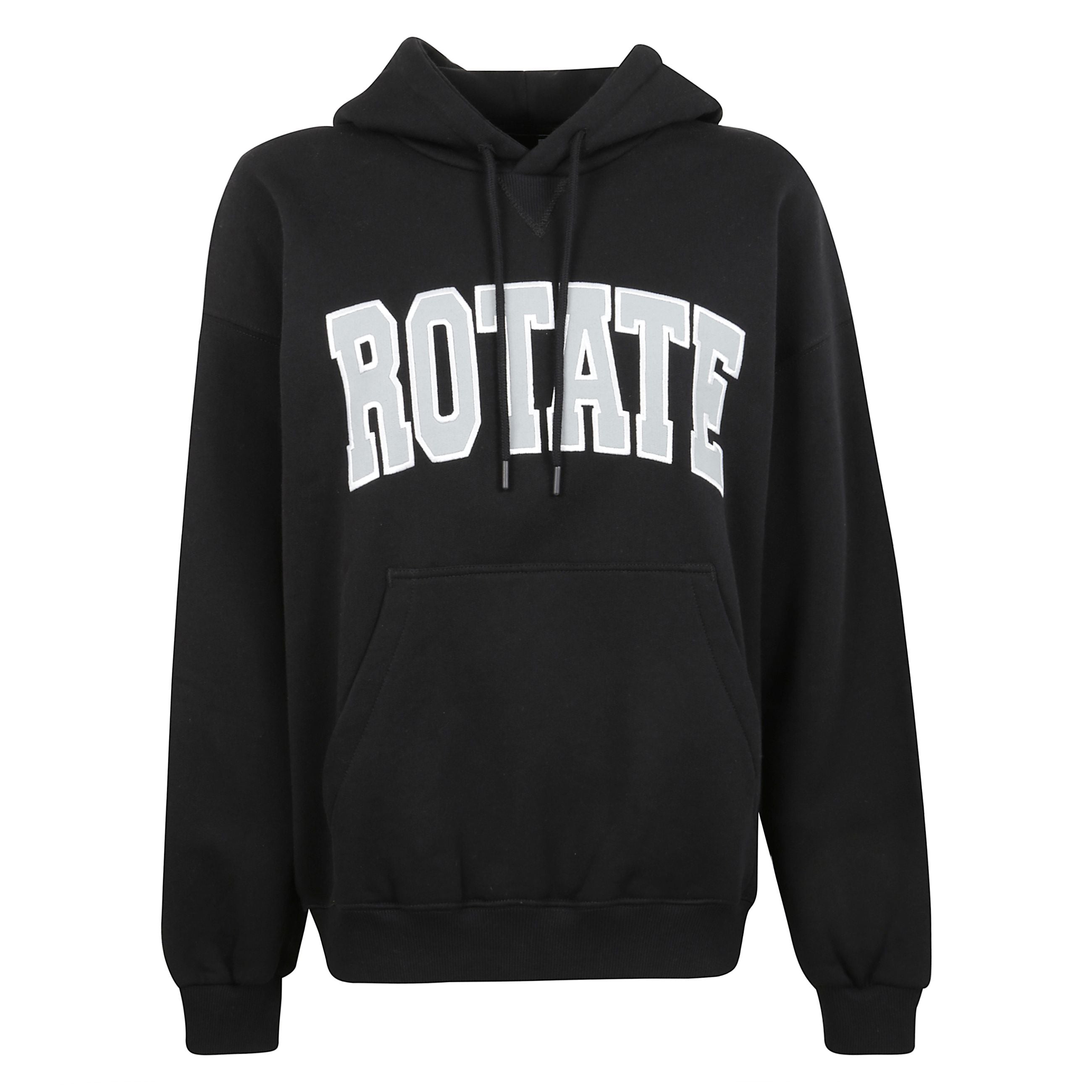 Felpa oversize con cappuccio e logo ricamato