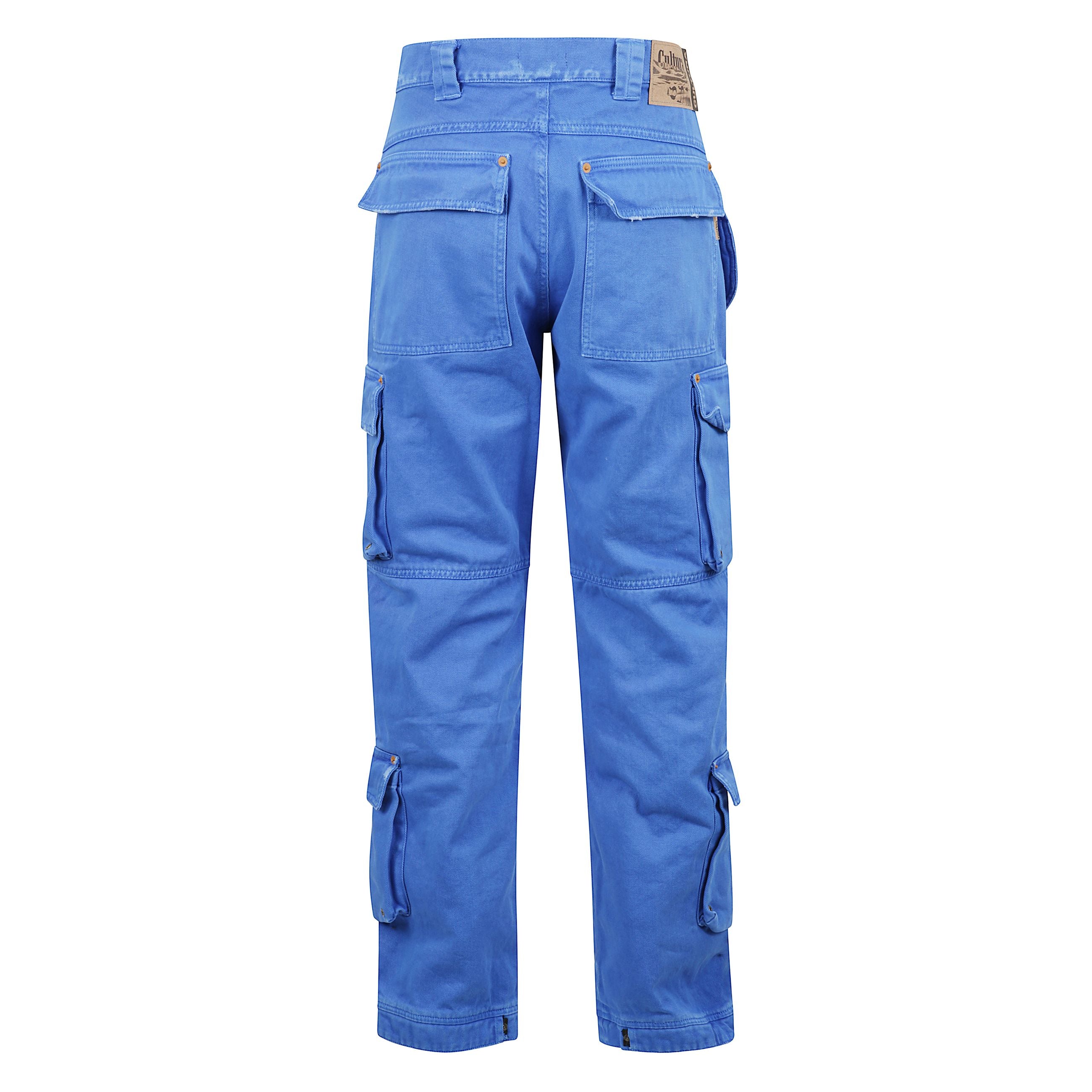 Jeans cargo con tasche a vista, effetto vintage