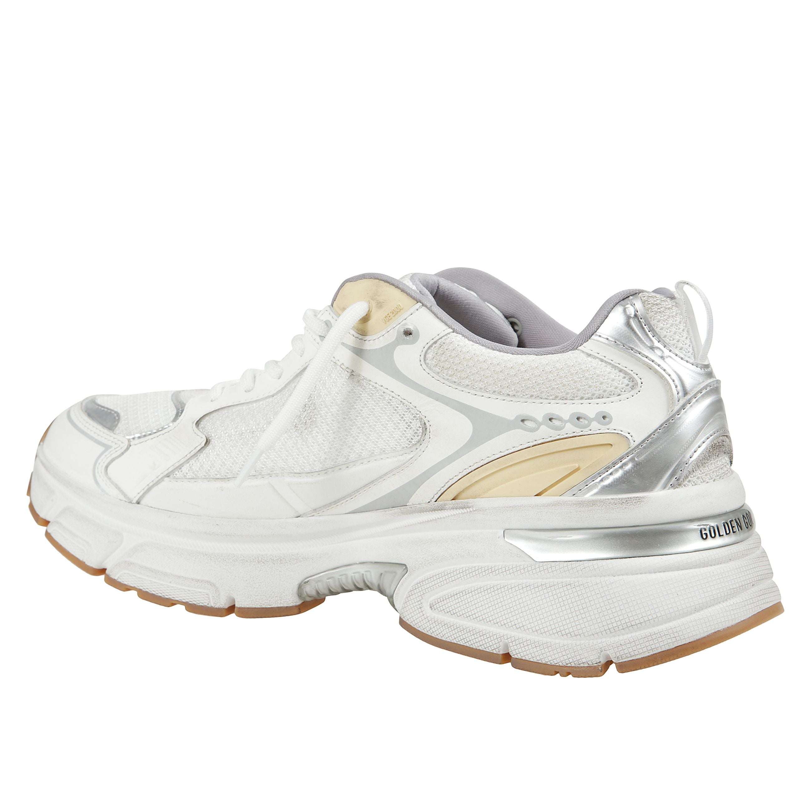 Sneakers lightstar in pelle e mesh di colore bianco