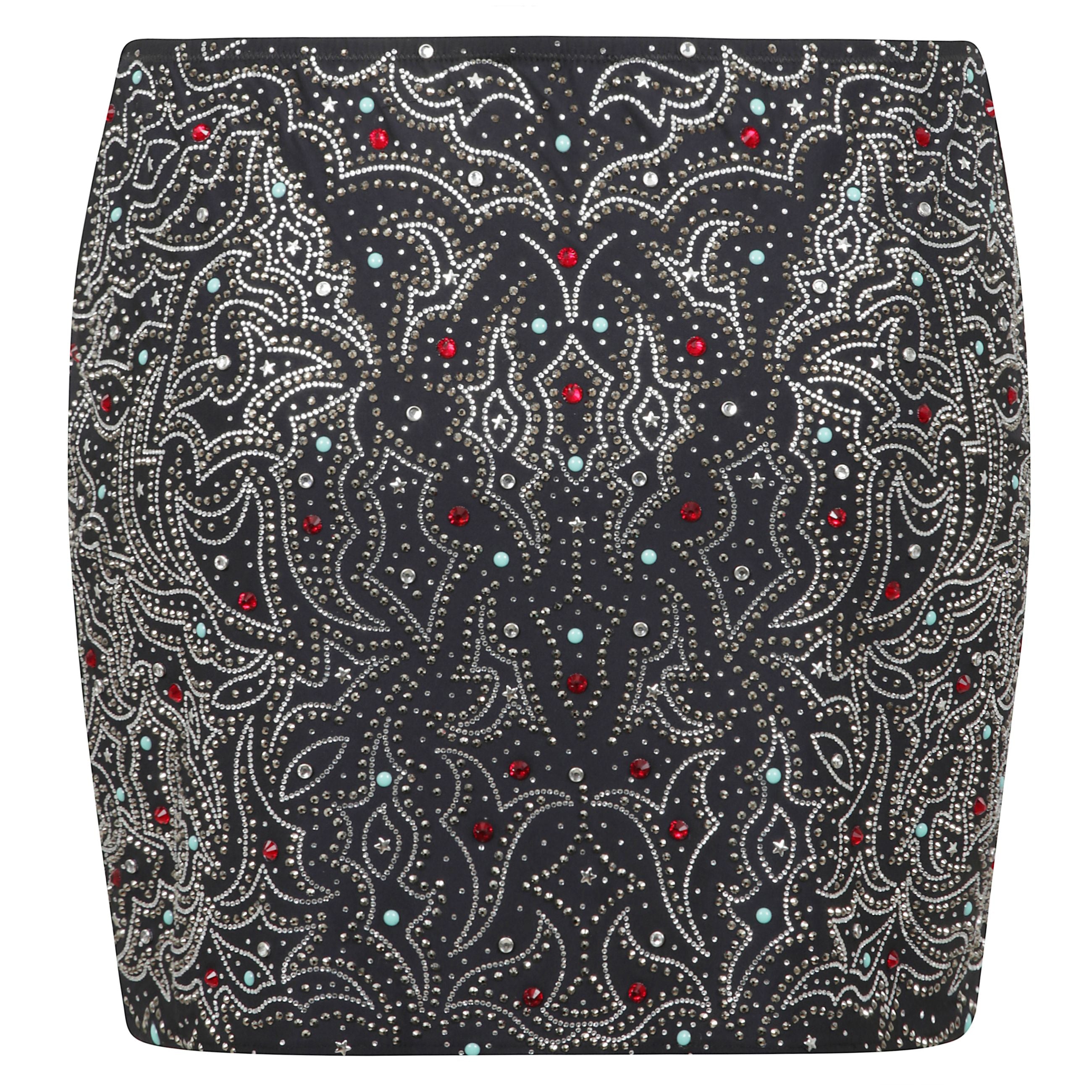 Questa mini gonna realizzata in microfibra premium con finitura morbida e abbellimenti texan ispirato.