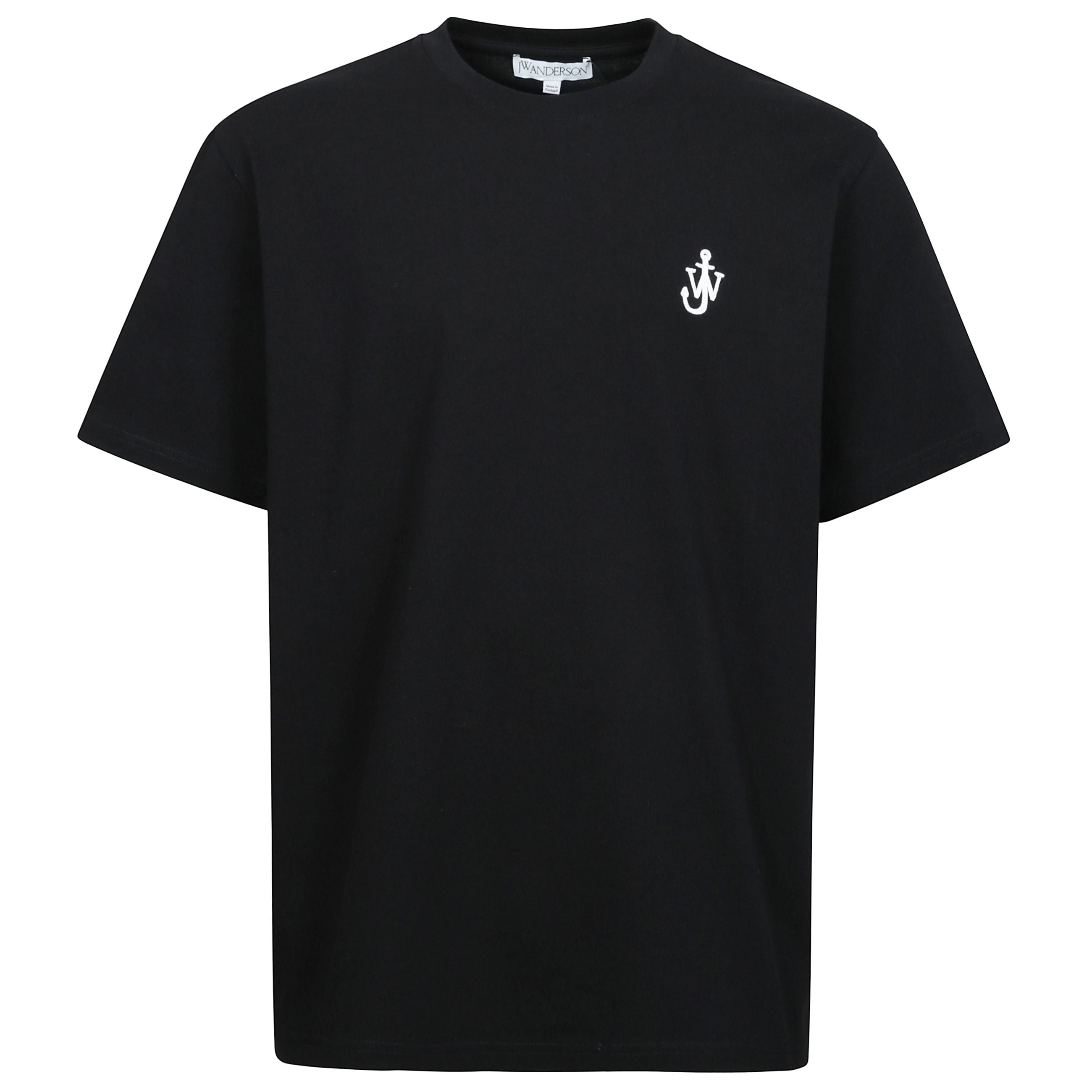 T-shirt a maniche corte con logo jw a contrasto ricamato sul davanti. girocollo con vestibilità regolare.