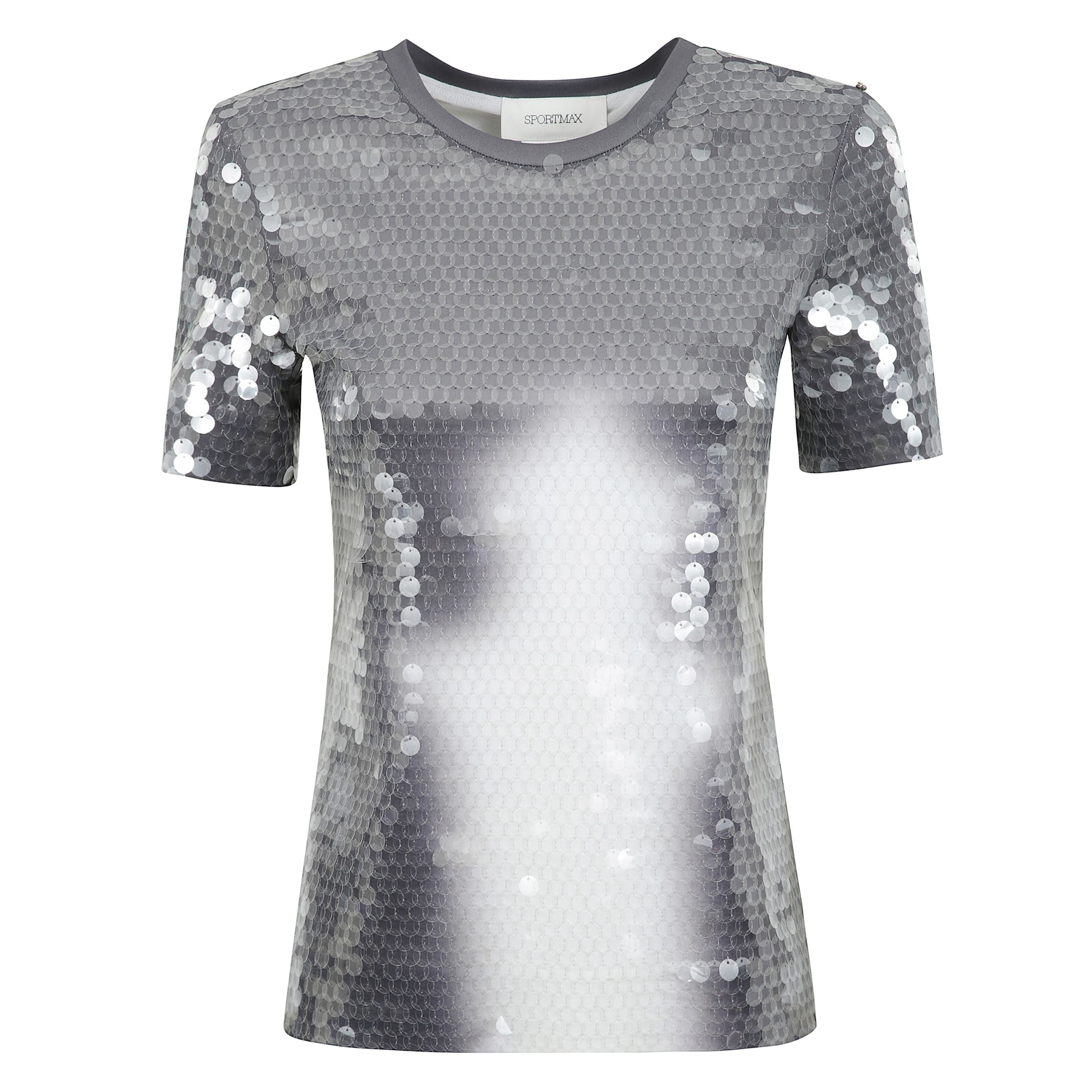 Topcon paillette, sfumato, in jersey.