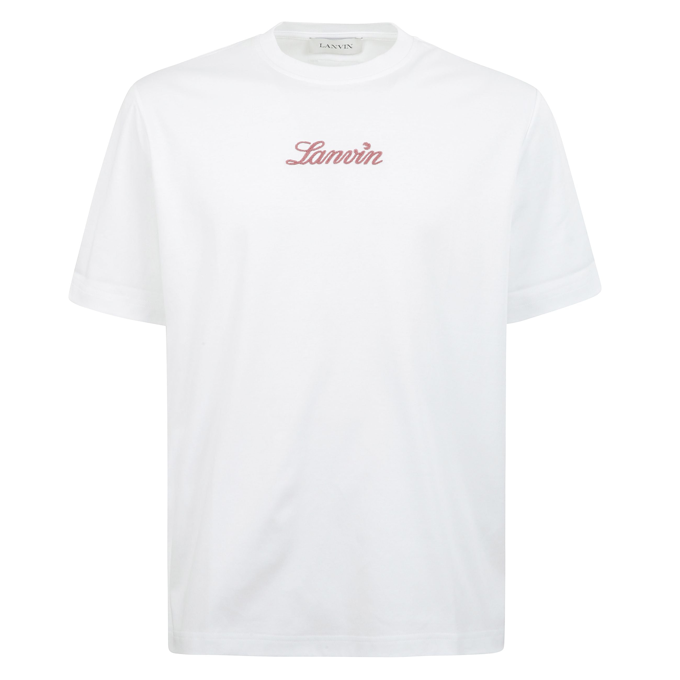 T-shirt in cotone con logo ricamato