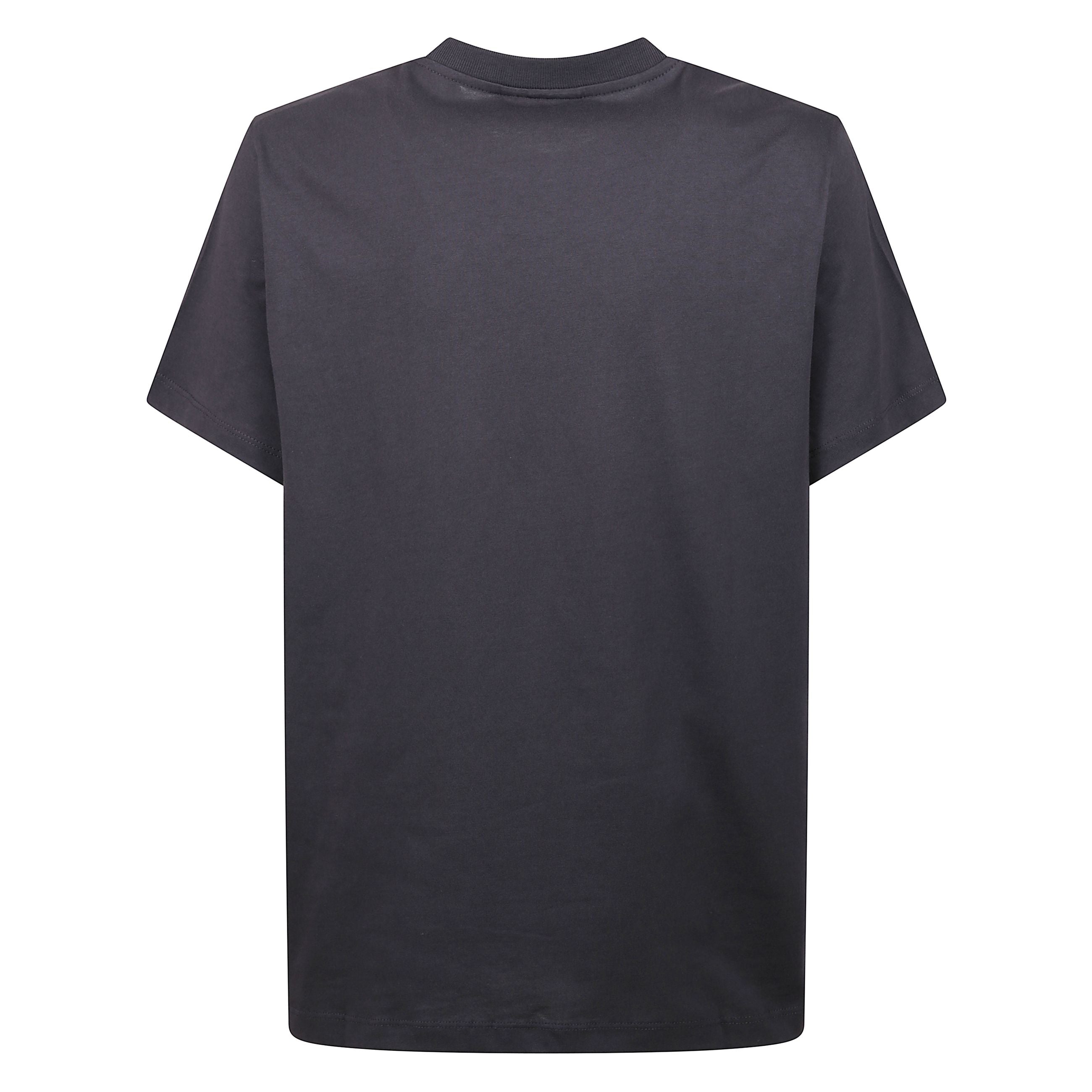 T-shirt a maniche corte con vestibilità larga. girocollo a coste. stampa con logo ganni e banane a contrasto sul fronte.