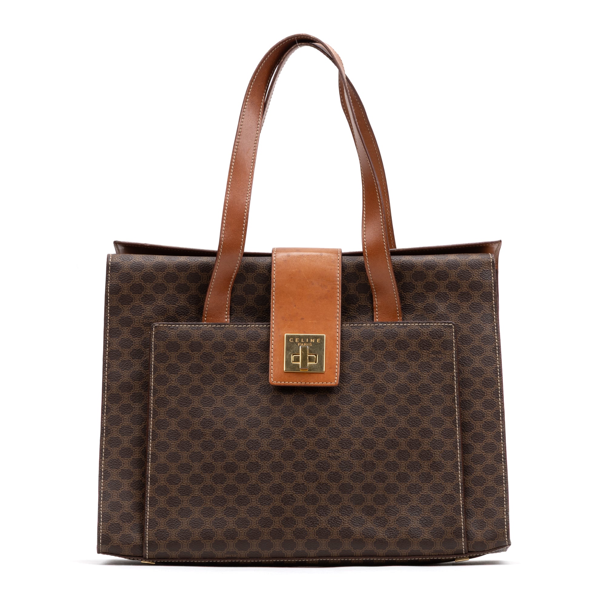 Vintage Front Pocket Shopping Tote