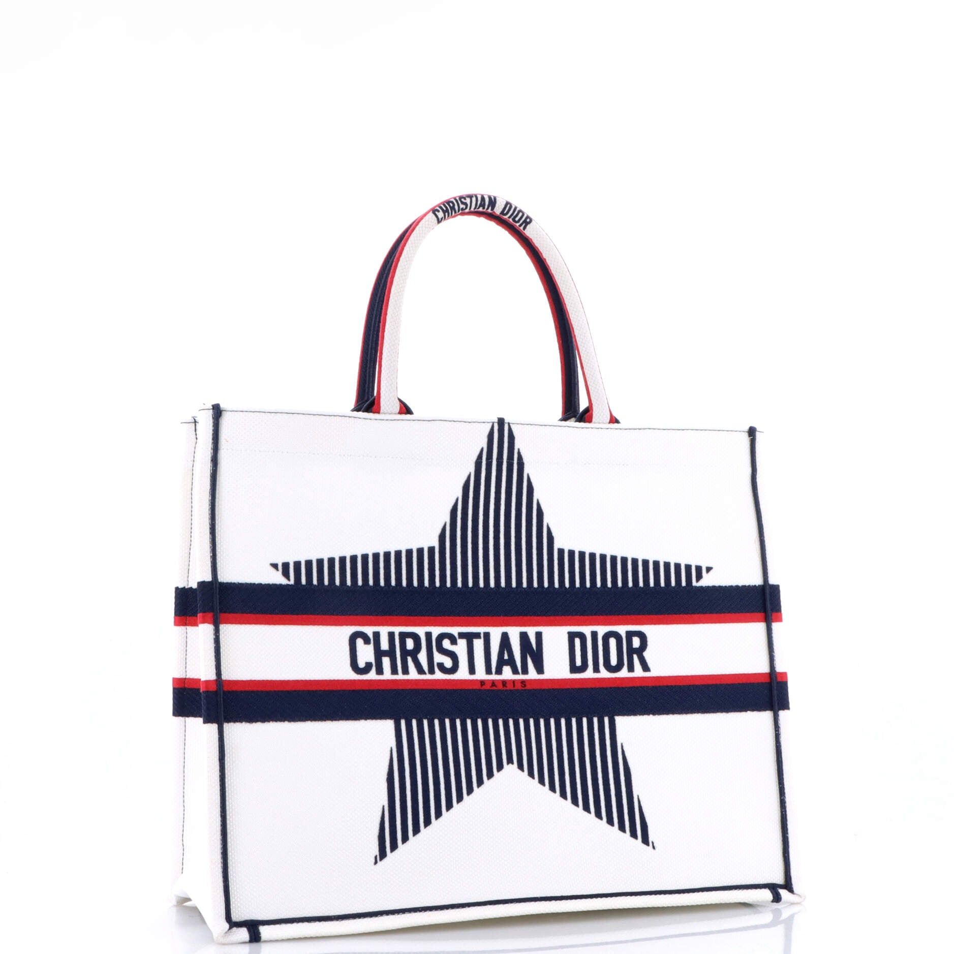 Star Embroidered Book Tote Large