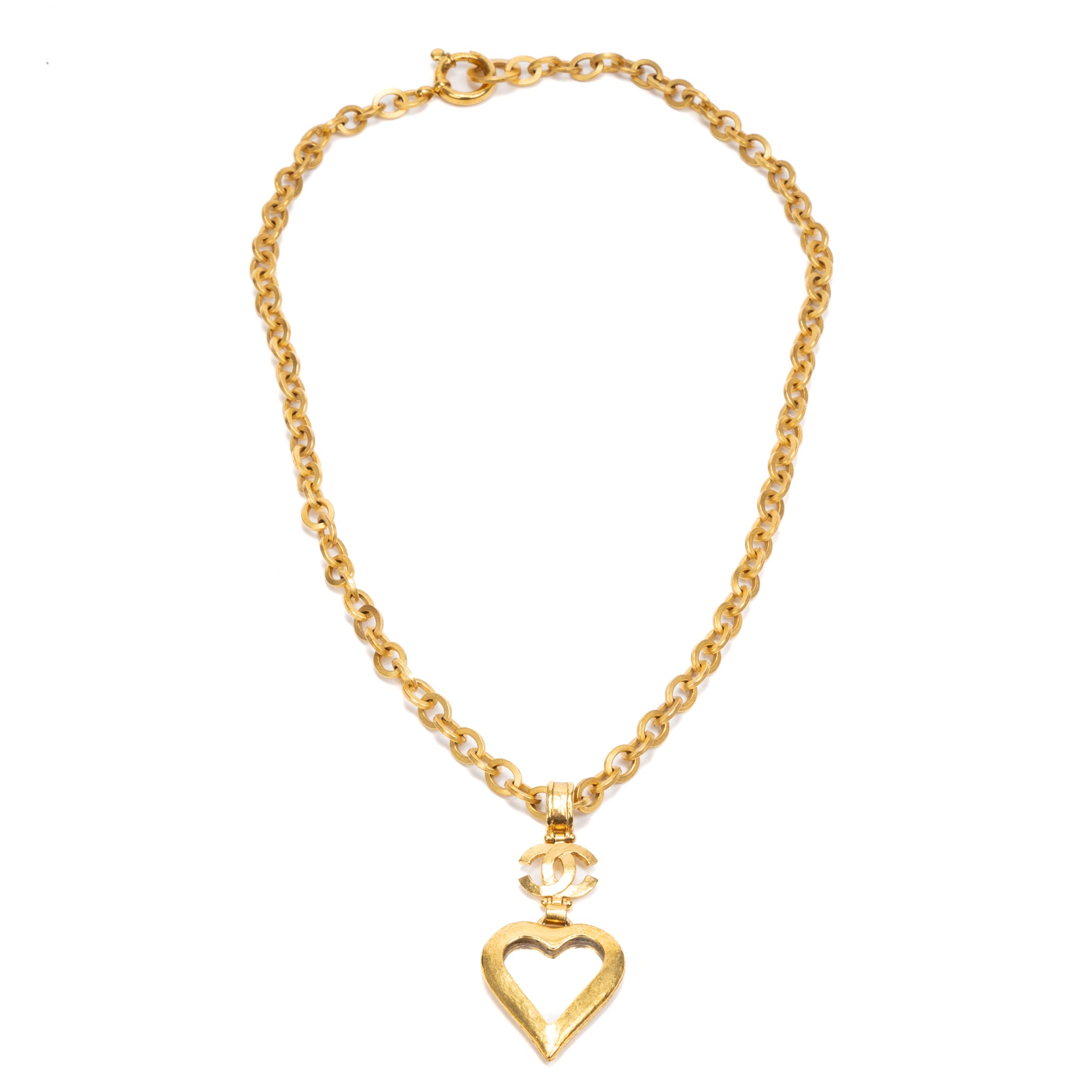 Vintage Heart Mirror Pendant Necklace