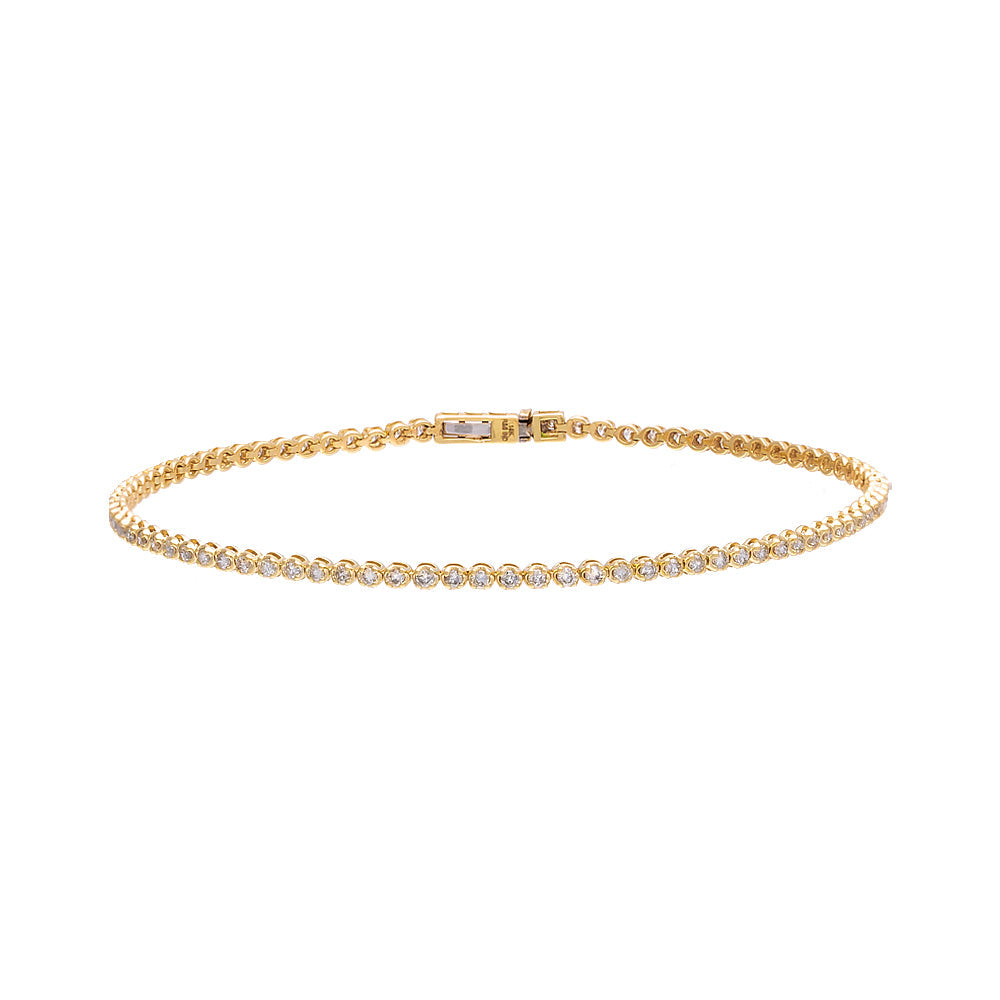 14K Gold 1 Carat Diamond Tennis Bracelet 14K - Adina's Jewels