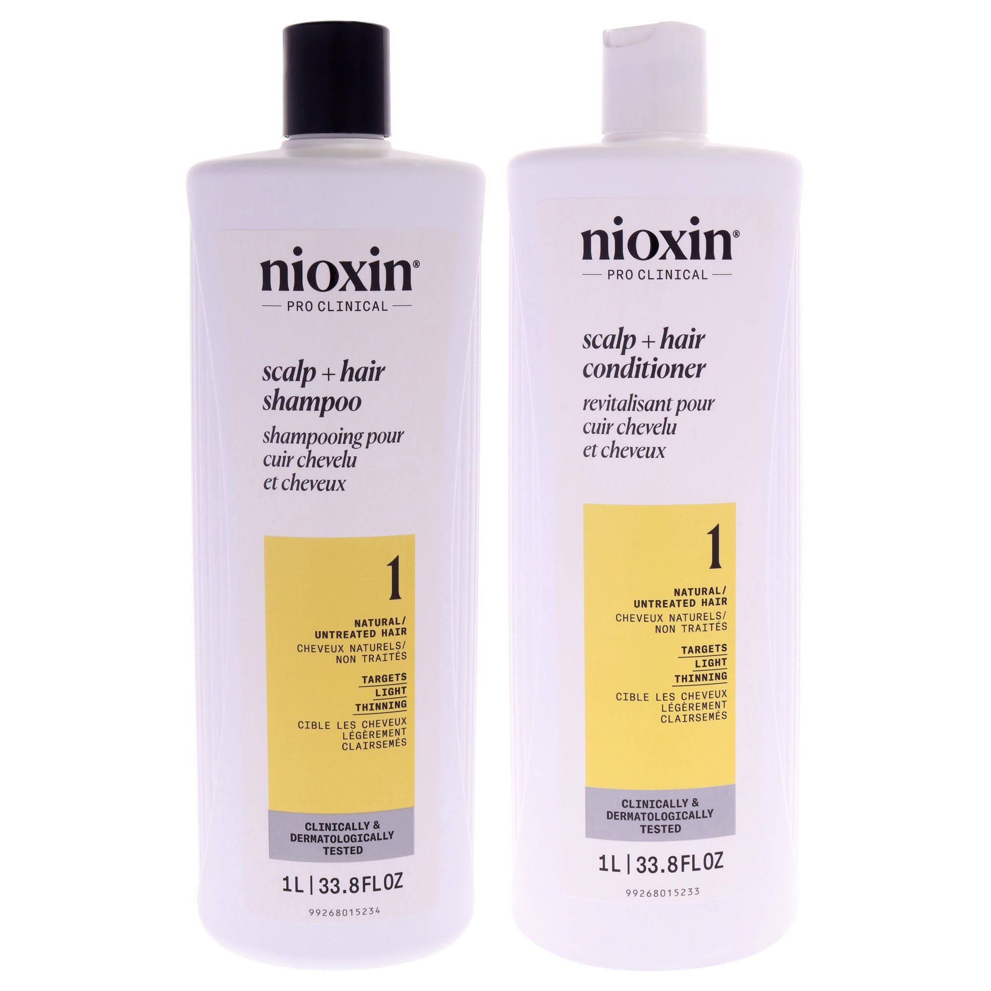 System 1 Duo by Nioxin for Unisex - 2 x 33.8 Shampoo, Conditioner