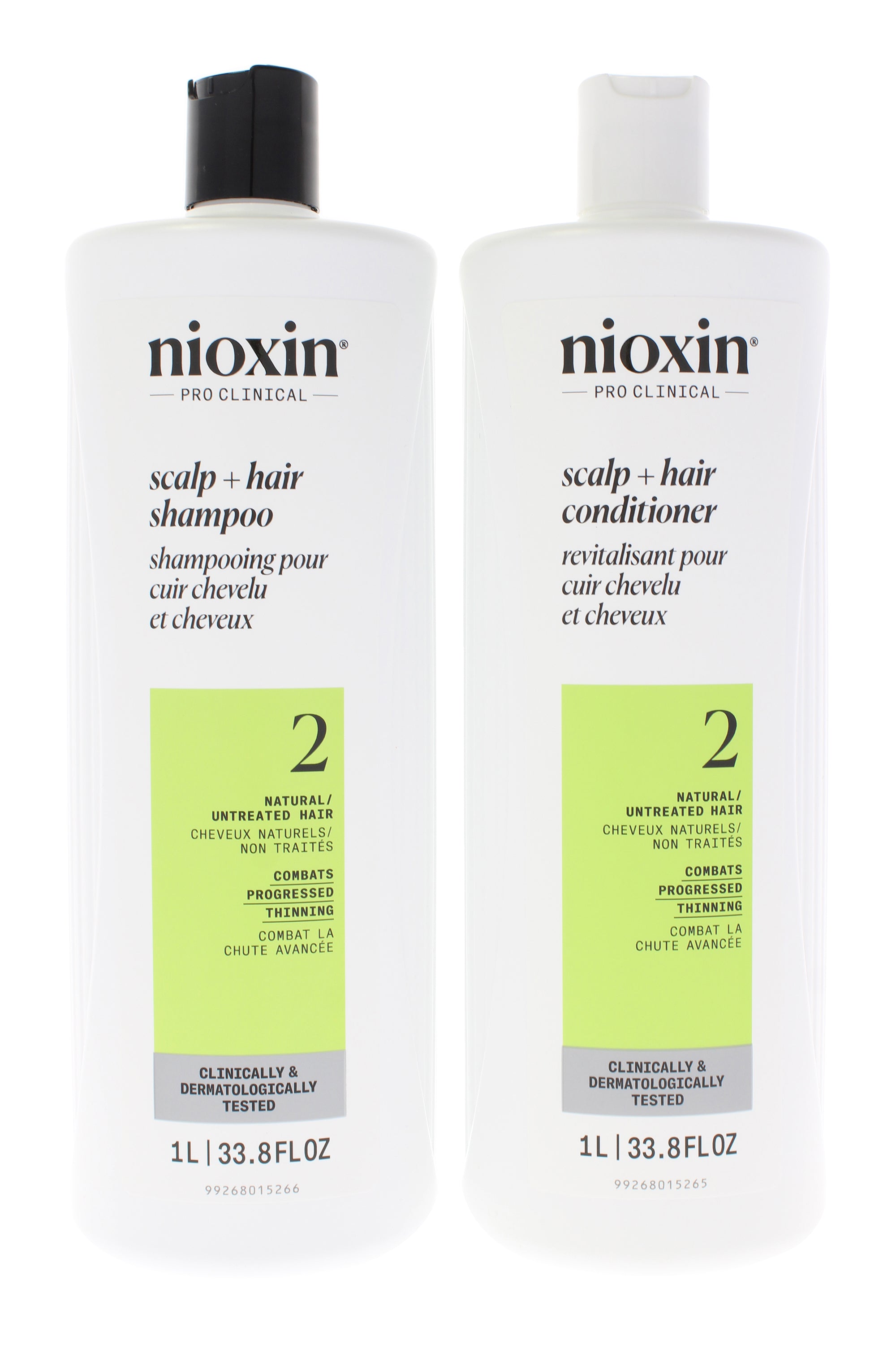 System 2 Duo by Nioxin for Unisex - 2 x 33.8 Shampoo, Conditioner