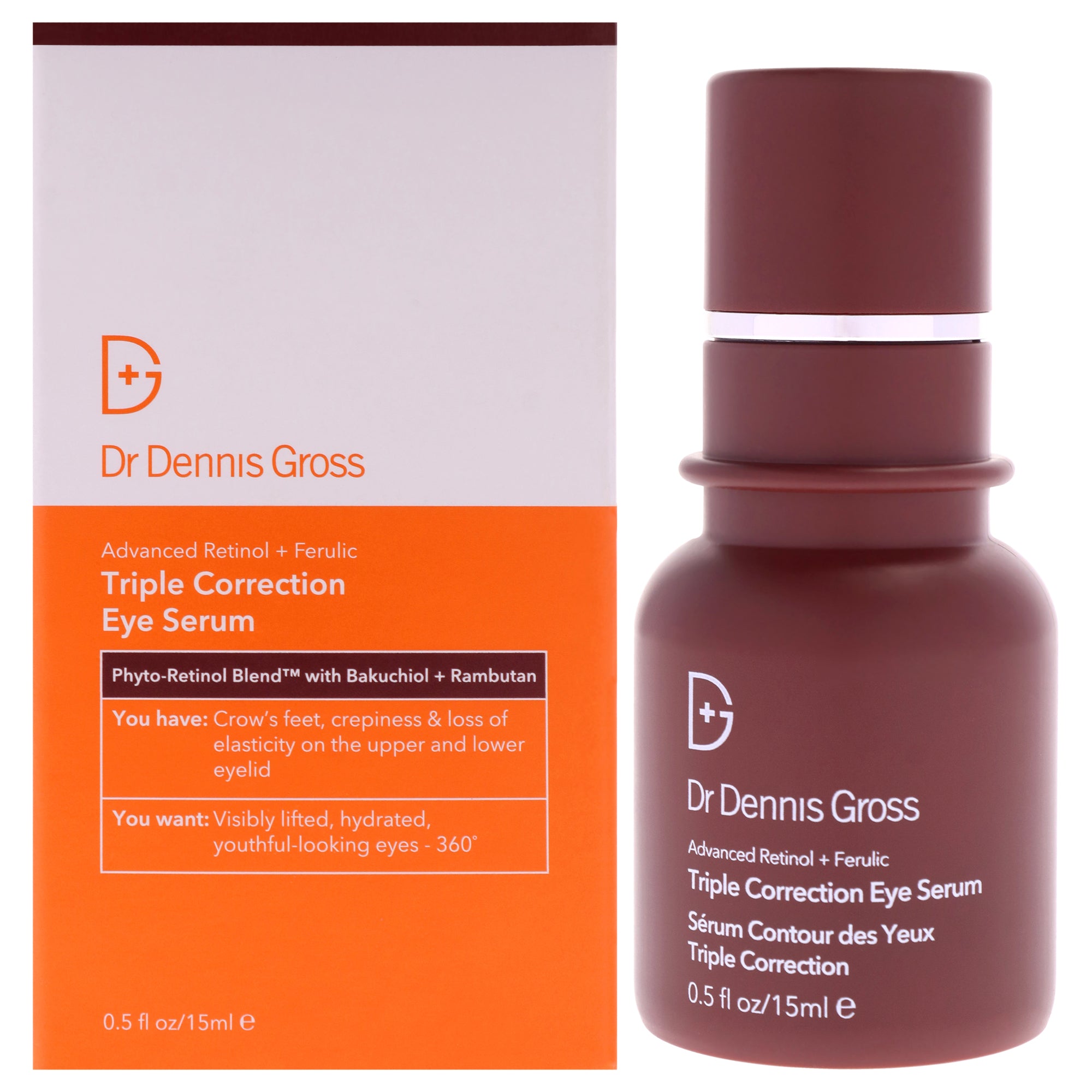 Advanced Retinol Plus Ferulic Triple Correction Eye Serum by Dr. Dennis Gross for Unisex - 0.5 oz Serum