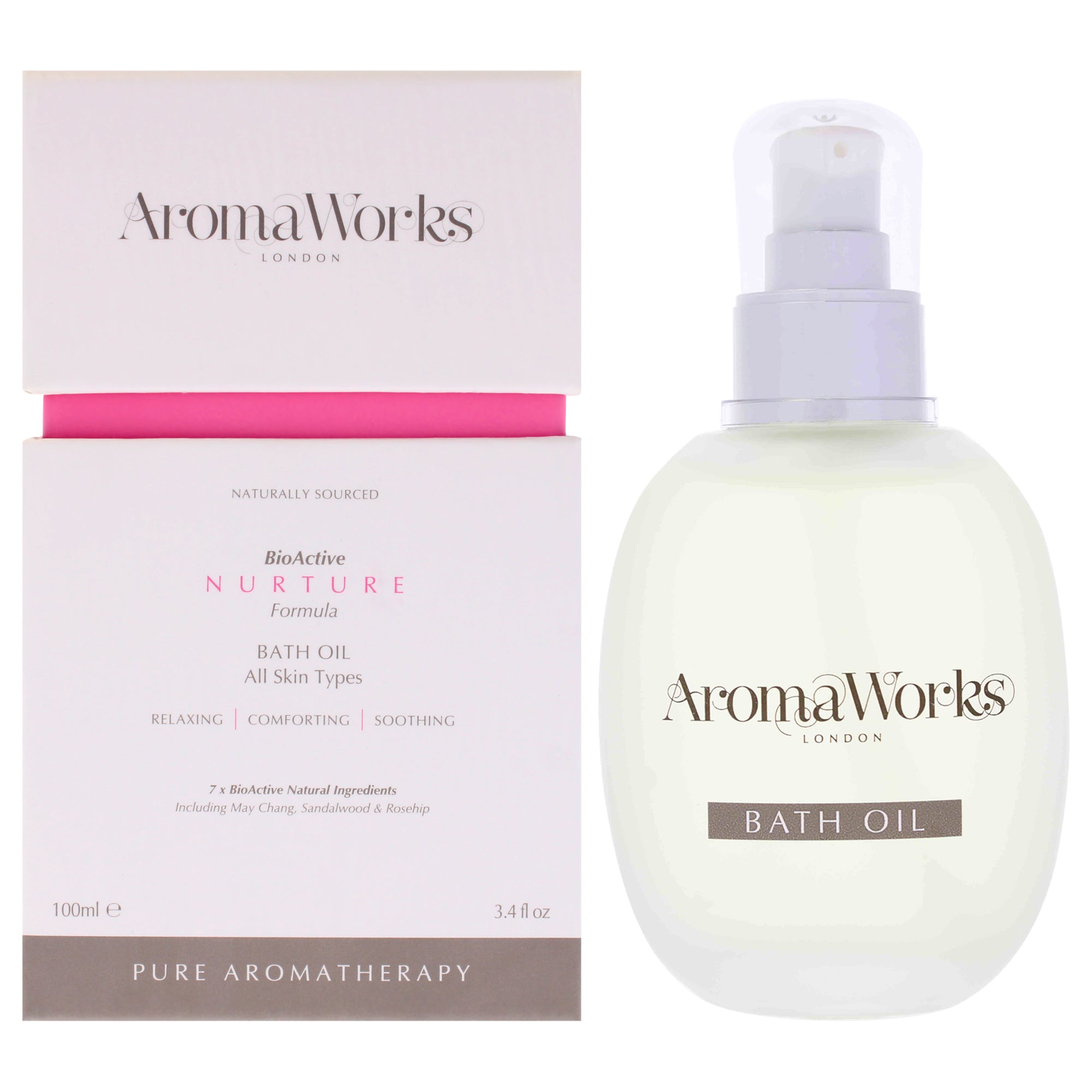 Nurture Bath Oil by Aromaworks for Unisex - 3.4 oz Oil