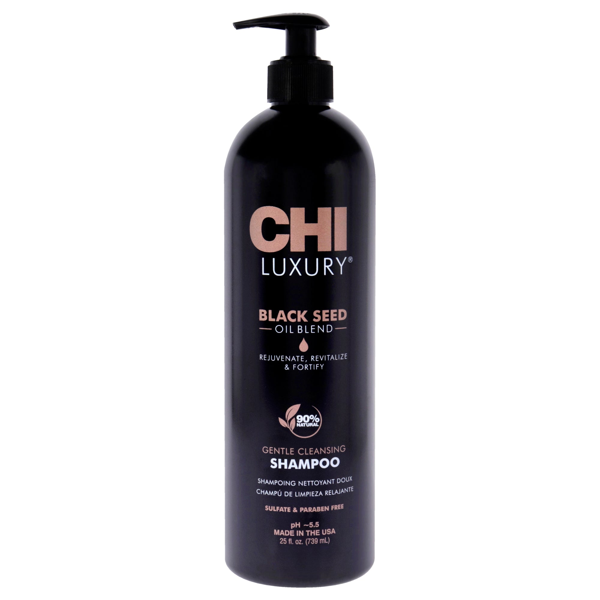 Luxury Black Seed Oil Gentle Cleansing Shampoo by CHI for Unisex - 25 oz Shampoo