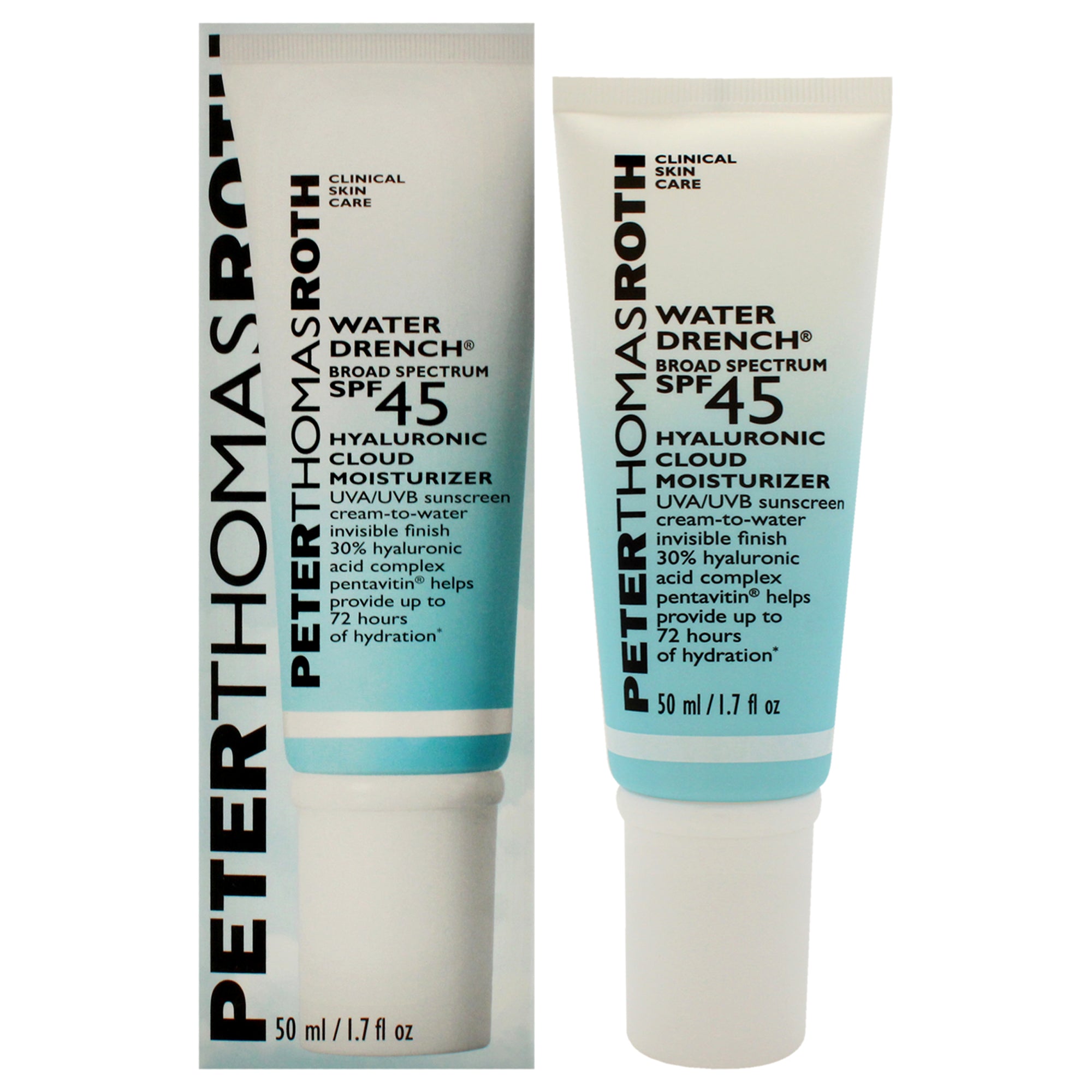 Water Drench Hyaluronic Cloud Moisturizer SPF 45 by Peter Thomas Roth for Unisex - 1.7 oz Moisturizer