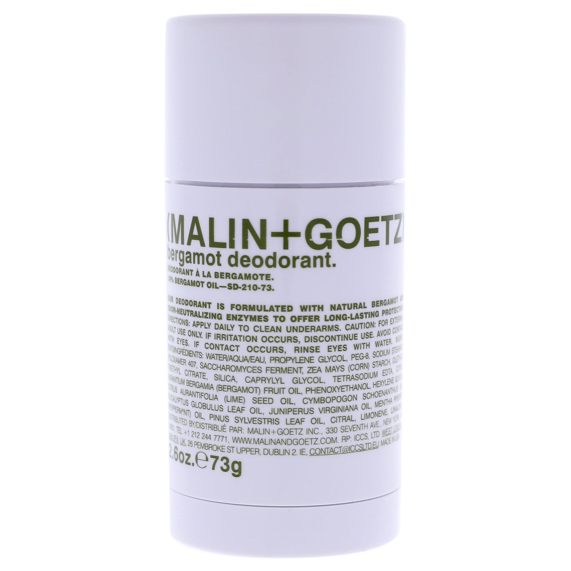 Bergamot Deodorant by Malin + Goetz for Unisex - 2.6 oz Deodorant Stick
