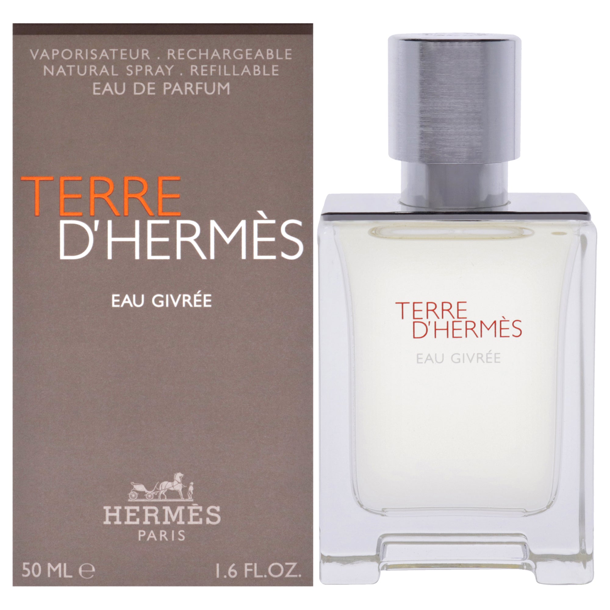 Terre DHermes Eau Givree by Hermes for Men - 1.6 EDP Spray (Refillable)