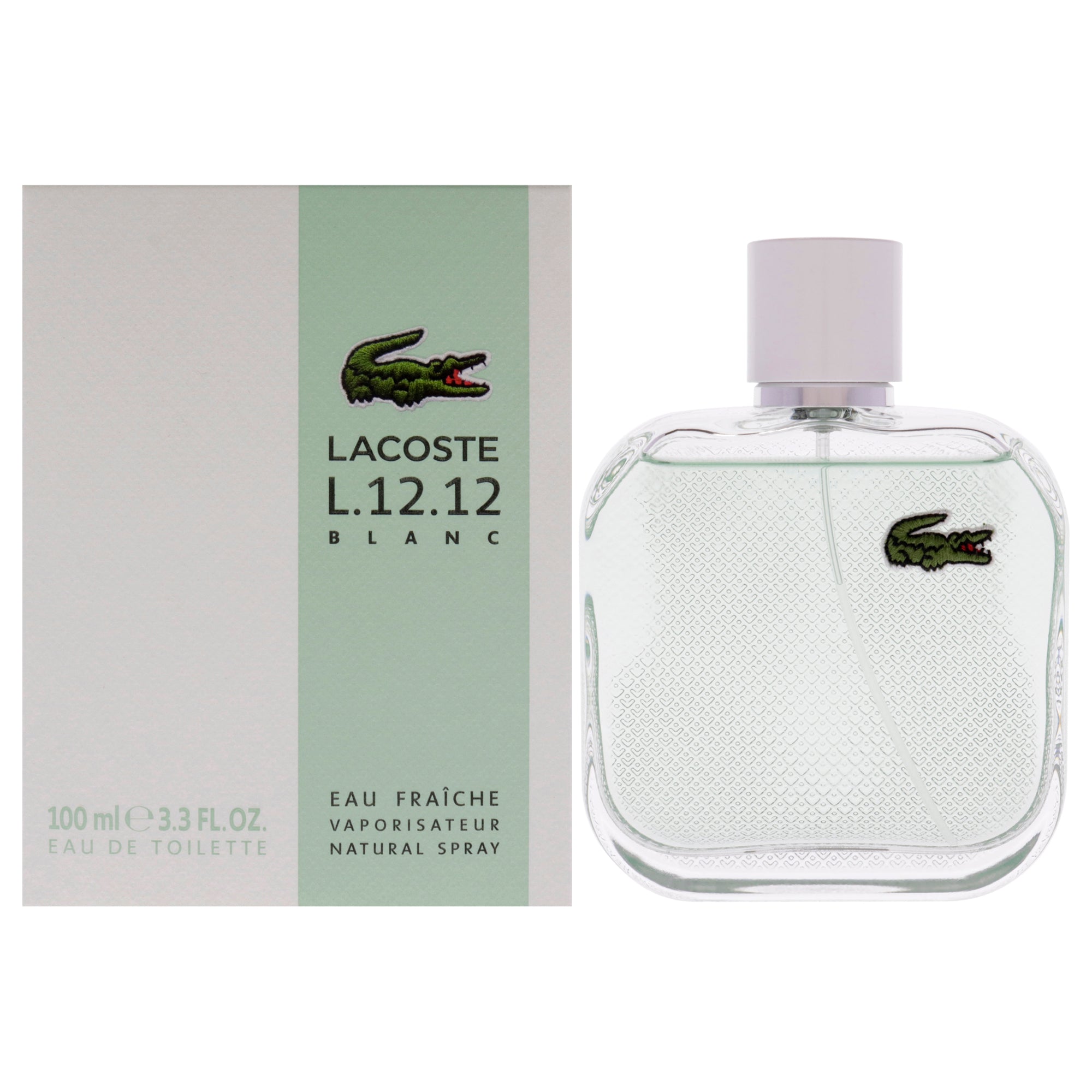 Lacoste Eau De L.12.12 Blanc Eau Fraiche by Lacoste for Men - 3.3 EDT Spray