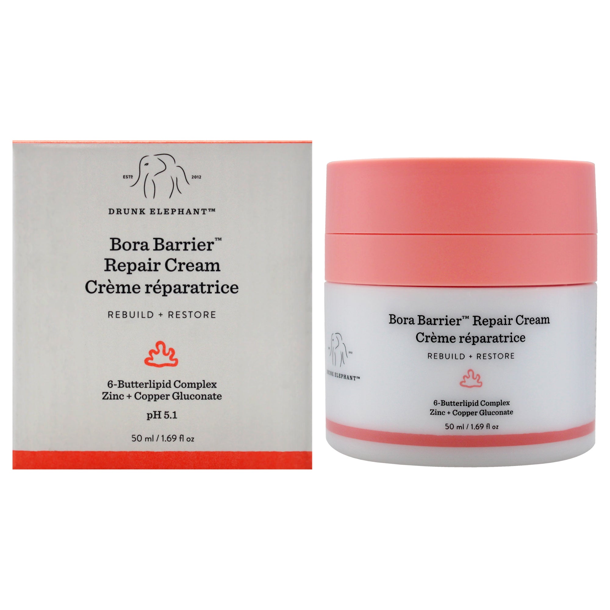 Bora Barrier Repair Cream by Drunk Elephant for Women - 1.69 oz Cream